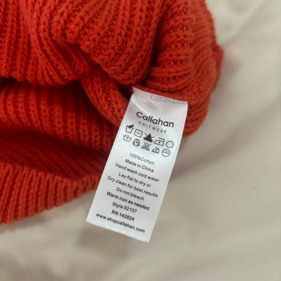 Callahan Knitwear Burnt Orange Ribbed Knit Tank Size Small - Picture 7 of 8